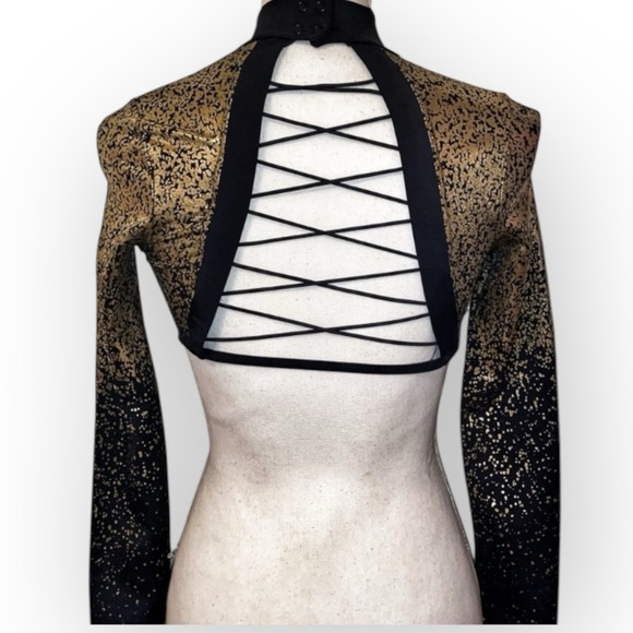 Weissman Dance Leotard Costume Transcendence Style# 11428 Gold/Black Adult SA - Picture 4 of 13